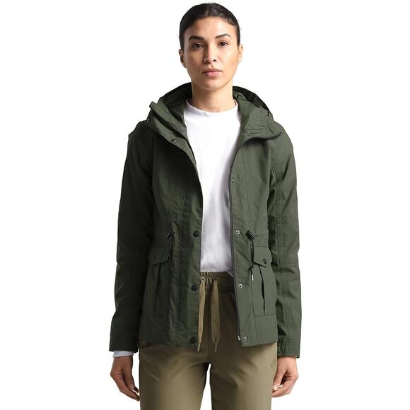 The North Face Jacket Zoomie Womens XS Dark Olive Green Utility Cinch Outdoor - Picture 1 of 9